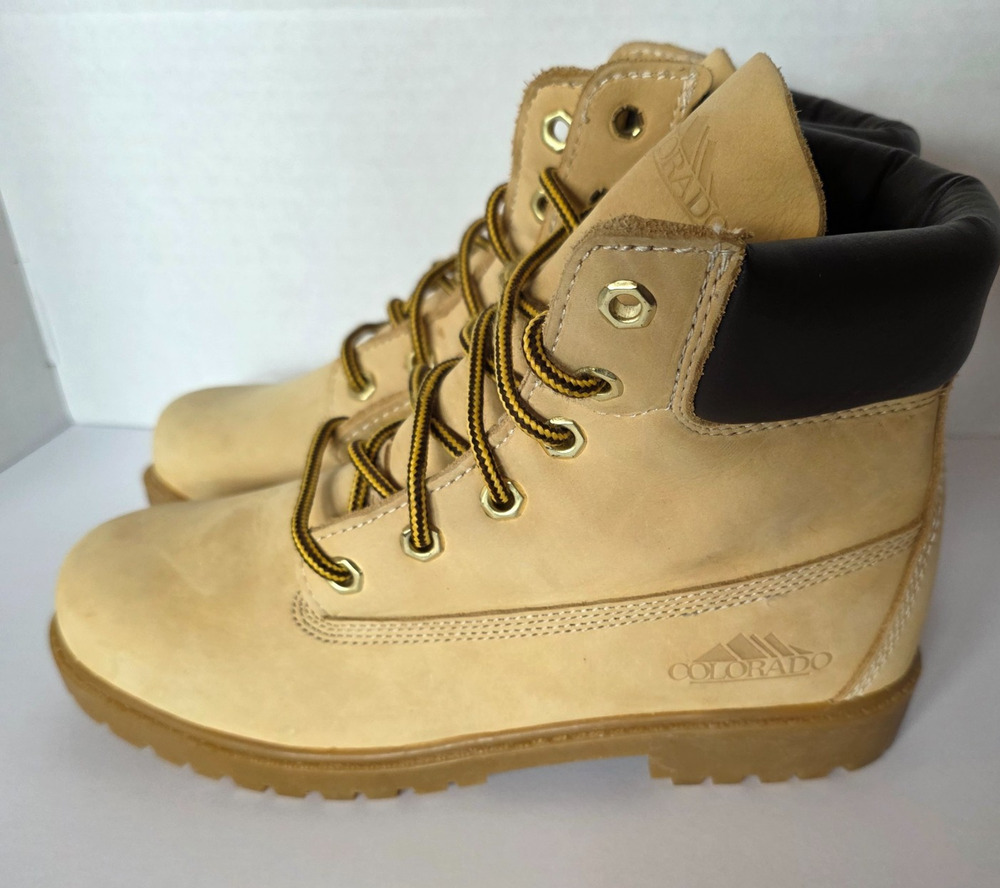 Kinney Colorado, Vintage Workboot, Men's Size 07M, Nubuck buckskin, Pre-owned